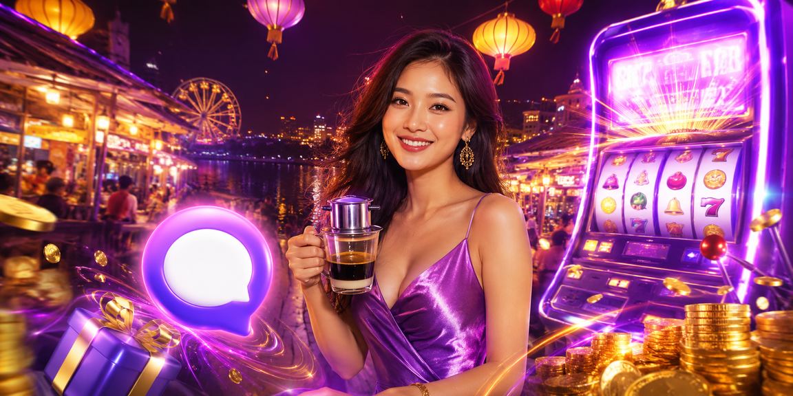 Người chơi trải nghiệm slot game tại Phú Quốc bên tách cà phê Việt Nam